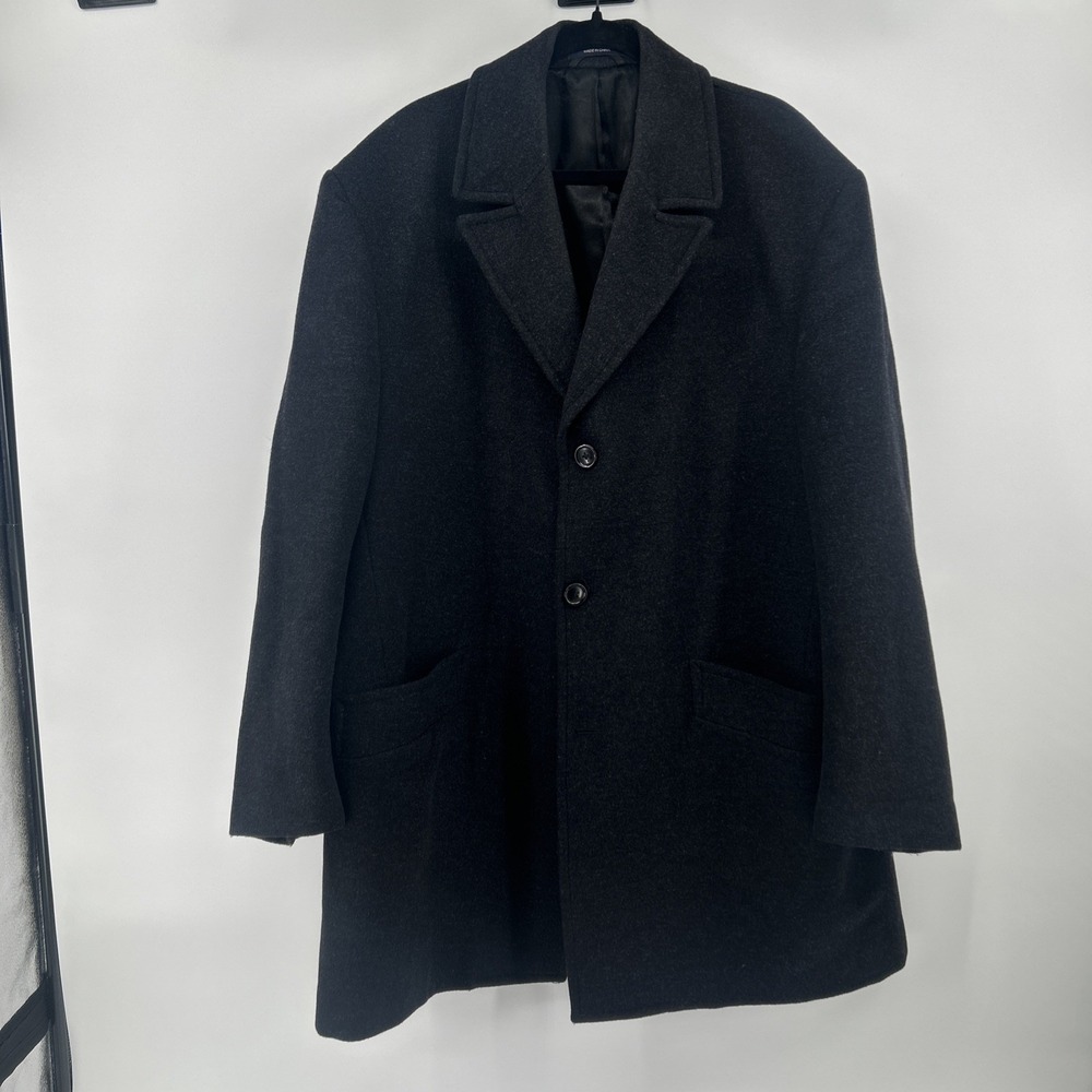 Nautica Men's Wool Blend Jacket Charcoal Grey Sz 46R Preppy Matrix Style